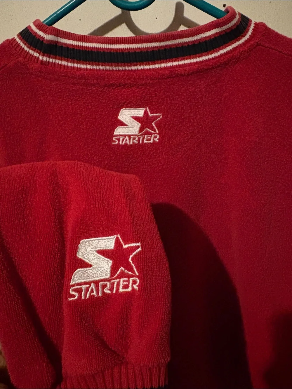 Vintage 1990s STARTER Red Nebraska Crewneck Sweatshirt